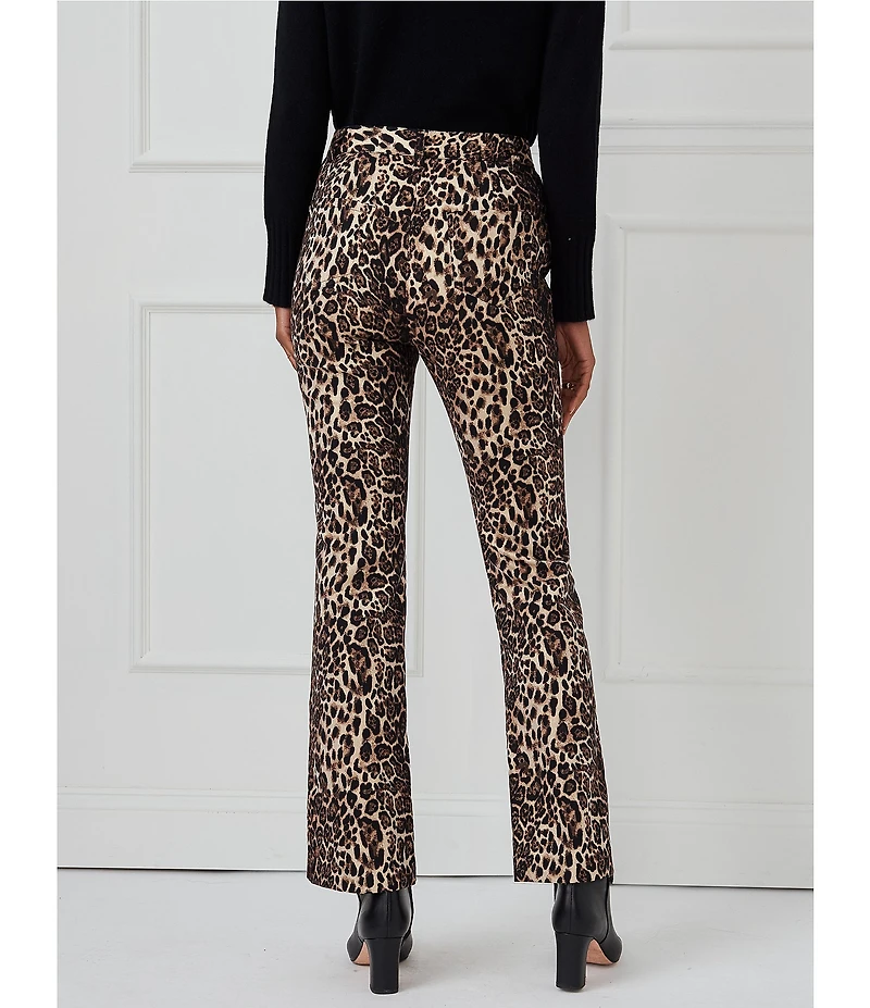 J.McLaughlin Dax Jacquard Animal Print Slim Bell Pants