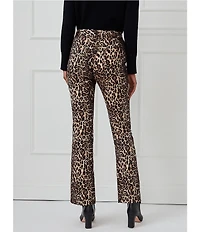 J.McLaughlin Dax Jacquard Animal Print Slim Bell Pants