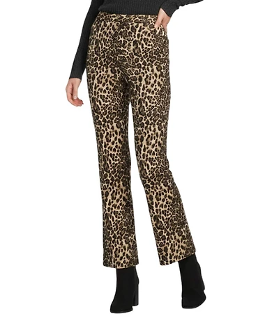 J.McLaughlin Dax Jacquard Animal Print Slim Bell Pants