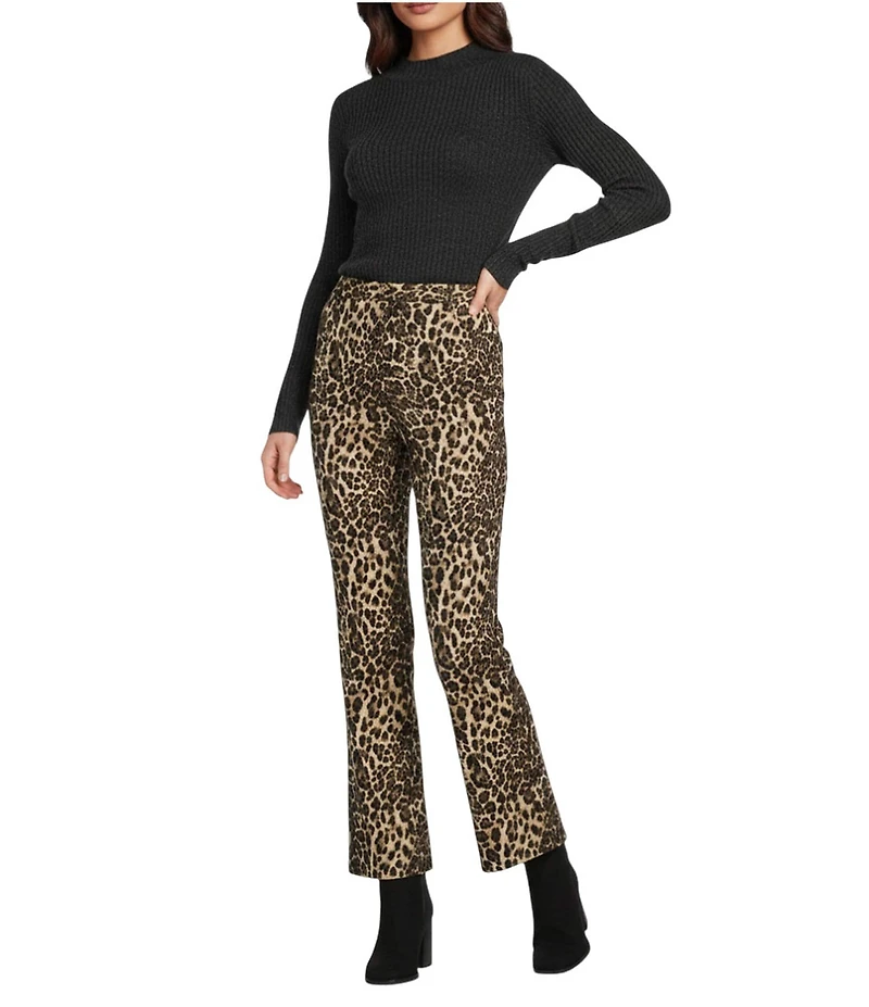 J.McLaughlin Dax Jacquard Animal Print Slim Bell Pants