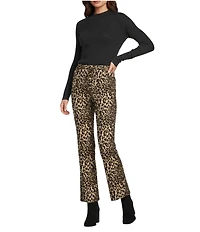 J.McLaughlin Dax Jacquard Animal Print Slim Bell Pants
