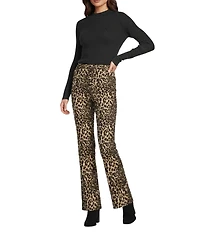 J.McLaughlin Dax Jacquard Animal Print Slim Bell Pants