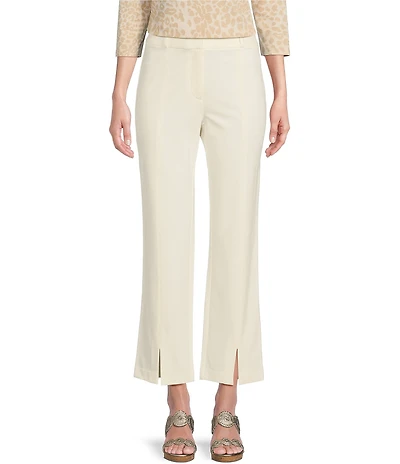 J.McLaughlin Deanne Split Front Hem Knit Straight Leg Cropped Pants