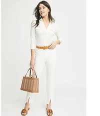 J.McLaughlin Deanne Split Front Hem Knit Straight Leg Cropped Pants