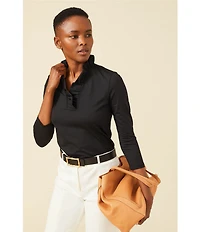 J.McLaughlin Durham 3/4 Sleeve Ruffle Top
