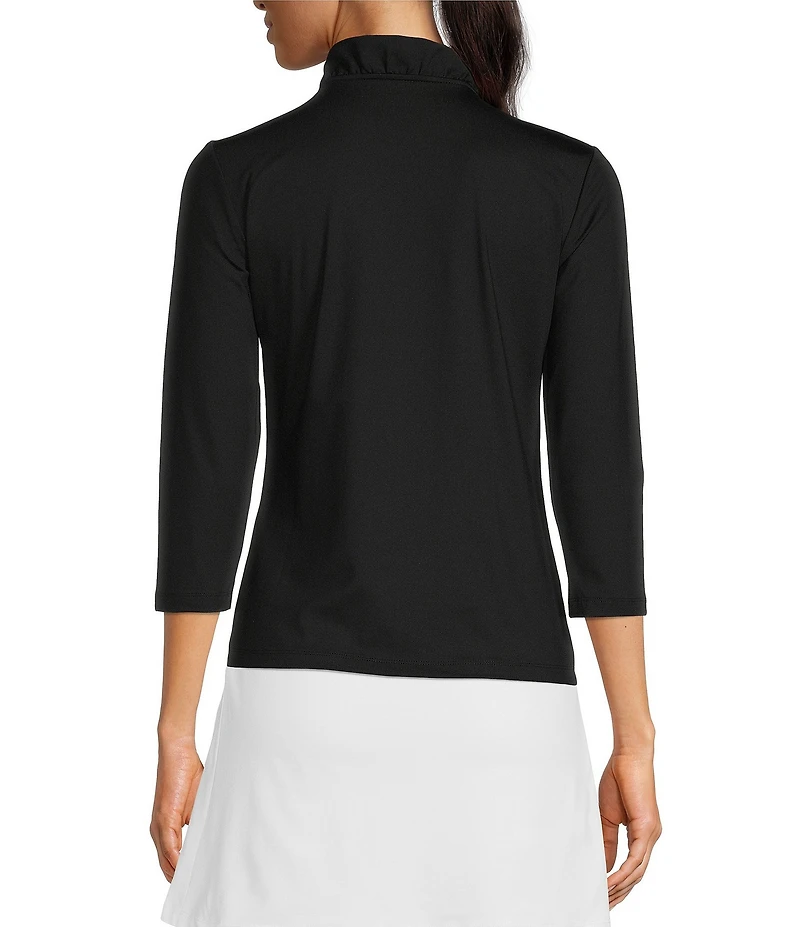 J.McLaughlin Durham 3/4 Sleeve Ruffle Top