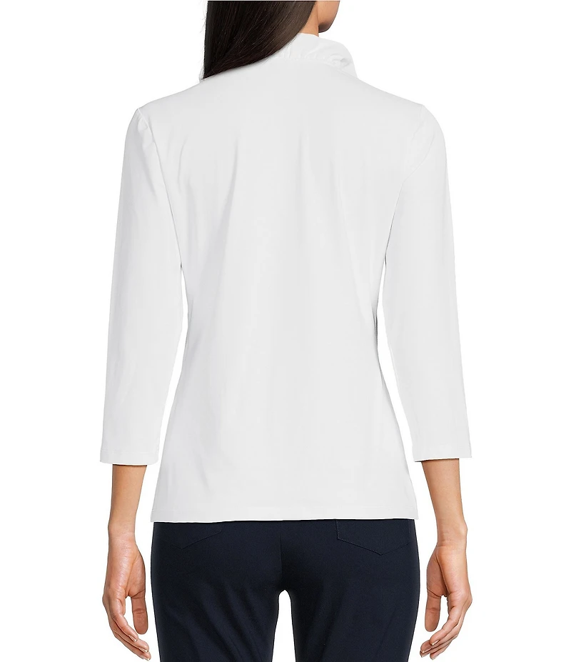 J.McLaughlin Durham 3/4 Sleeve Ruffle Top