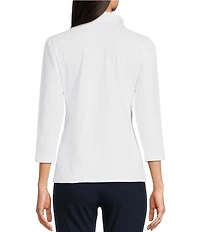 J.McLaughlin Durham 3/4 Sleeve Ruffle Top