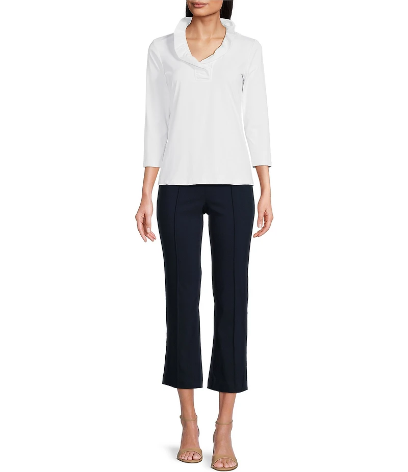 J.McLaughlin Durham 3/4 Sleeve Ruffle Top