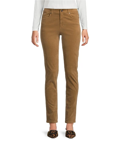 J.McLaughlin Egret Mid-Rise 5-Pocket Slim Leg Cigarette Pants