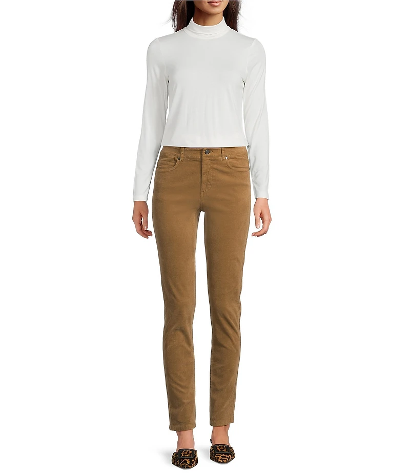J.McLaughlin Egret Mid-Rise 5-Pocket Slim Leg Cigarette Pants