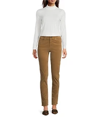 J.McLaughlin Egret Mid-Rise 5-Pocket Slim Leg Cigarette Pants