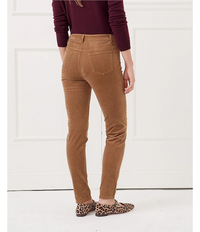J.McLaughlin Egret Mid-Rise 5-Pocket Slim Leg Cigarette Pants