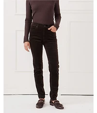 J.McLaughlin Egret Mid-Rise 5-Pocket Slim Leg Cigarette Pants