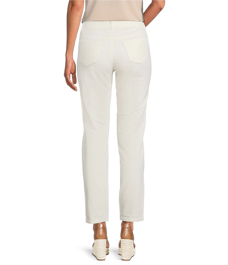 J.McLaughlin Egret Mid-Rise 5-Pocket Slim Leg Cigarette Pants