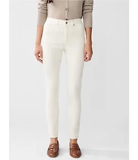J.McLaughlin Egret Mid-Rise 5-Pocket Slim Leg Cigarette Pants