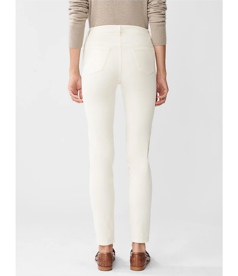 J.McLaughlin Egret Mid-Rise 5-Pocket Slim Leg Cigarette Pants