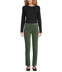 J.McLaughlin Egret Mid-Rise 5-Pocket Slim Leg Cigarette Pants