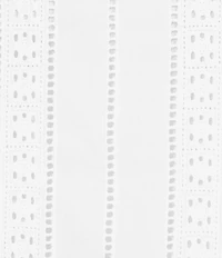 J.McLaughlin Hazel Eyelet Split V-Neck Long Blouson Sleeve Button Front Blouse