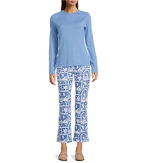 J.McLaughlin Ivy Amelia Cloth Cropped Flare Pull-On Pants