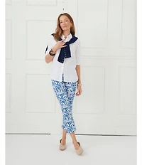 J.McLaughlin Ivy Amelia Cloth Cropped Flare Pull-On Pants