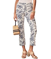 J.McLaughlin Ivy Printed Amelia Cloth Flat Front Cropped Flare Pants