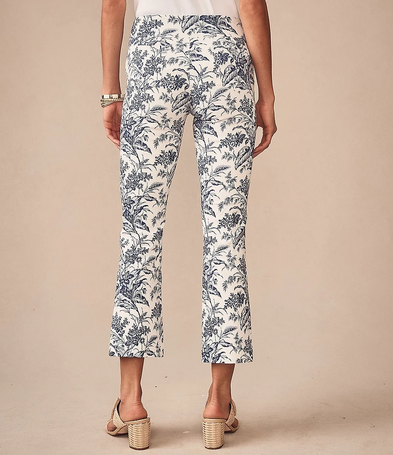 J.McLaughlin Ivy Printed Amelia Cloth Flat Front Cropped Flare Pants