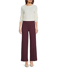 J.McLaughlin Jamey Crew Neck Button Trim Raglan Sleeve Sweater