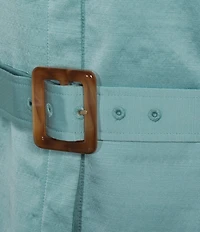 J.McLaughlin Jennifer Dupioni Round Neck Sleeveless Coordinating Belted Top