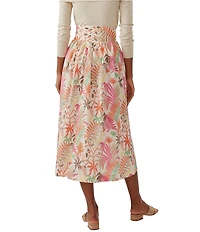 J.McLaughlin Jungle Melody Tie Front A-Line Midi Skirt