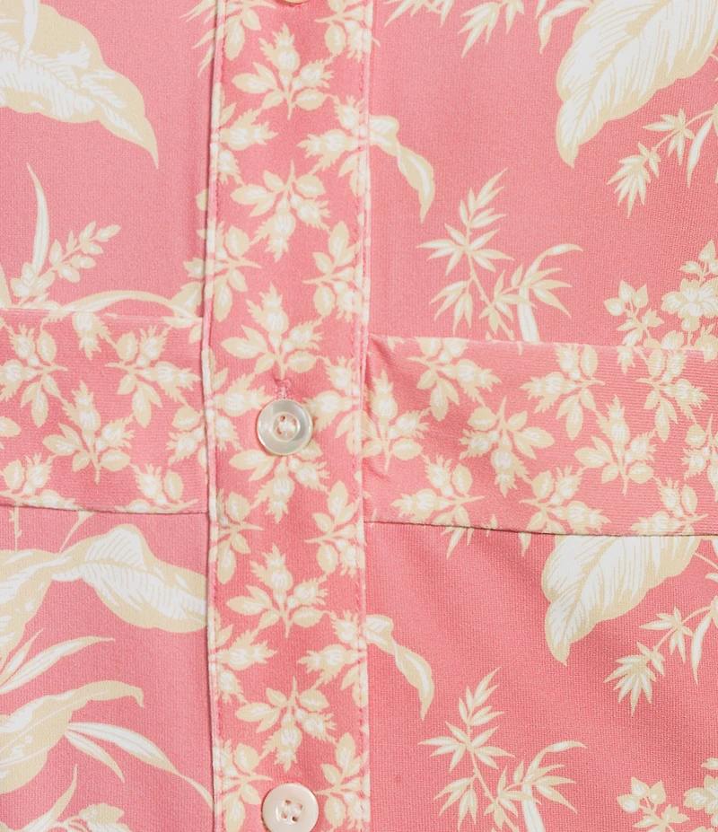 J.McLaughlin Kailyn Printed Knit Point Collar 3/4 Sleeve Maxi Shirt Dress