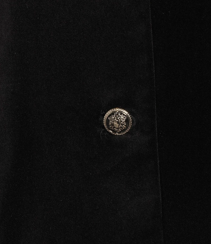 J.McLaughlin Lainie Velveteen Lapel Collar Long Sleeve Button Front Blazer