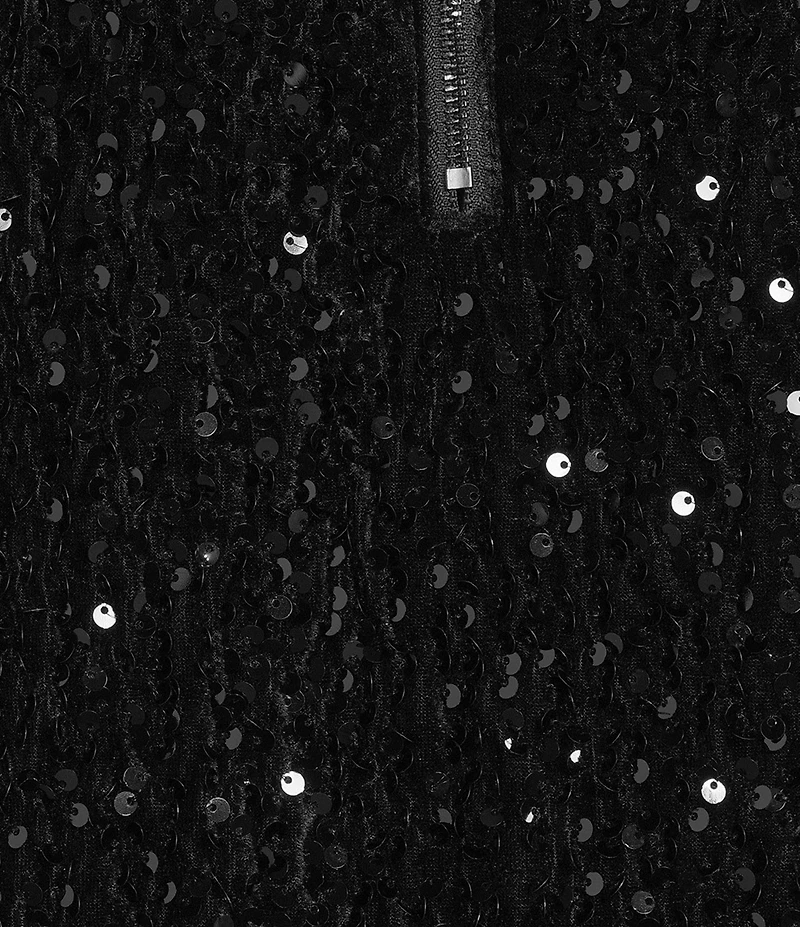 J.McLaughlin Leeza Sequin Velour Knit Mock Neck Sleeveless Top