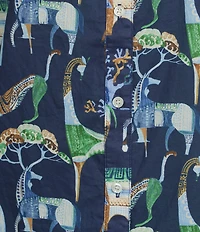 J.McLaughlin Lois Animal Printed Point Collar Long Sleeve Button Front Blouse