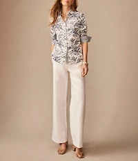 J.McLaughlin Lois Mixed Print Point Collar Long Sleeve Blouse