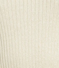 J.McLaughlin Maeve Metallic Ribbed Knit Mock Neck Bracelet Sleeve Sweater