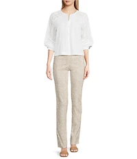 J.McLaughlin Masie Printed Amelia Cloth Flat Front Slim Pants