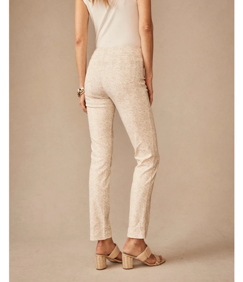 J.McLaughlin Masie Printed Amelia Cloth Flat Front Slim Pants