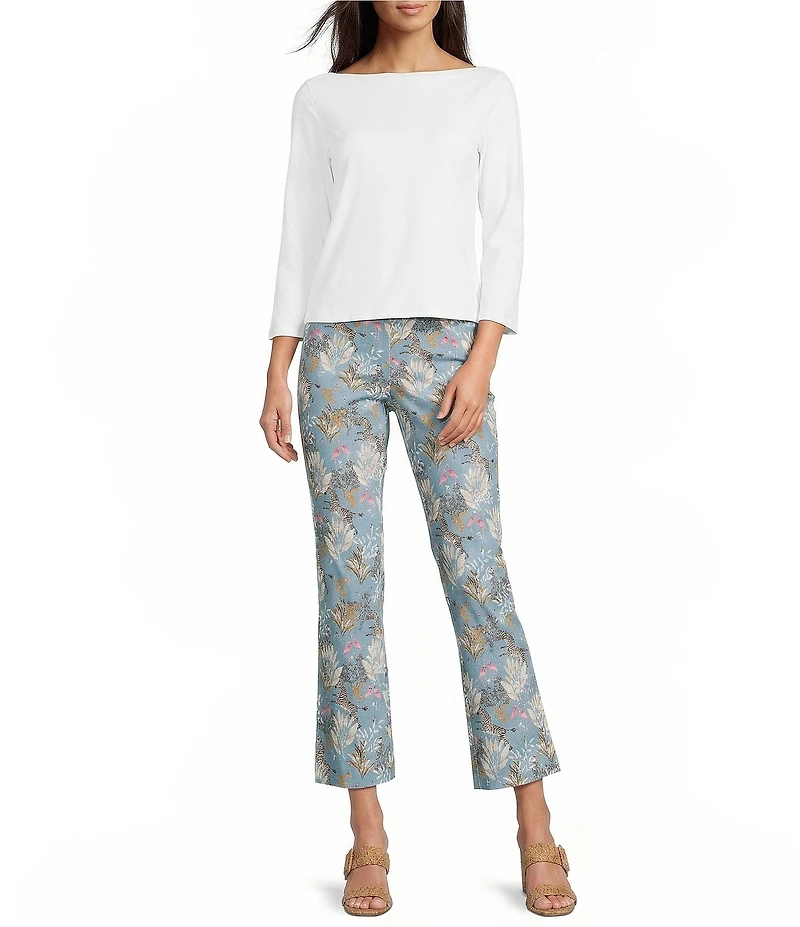 J.McLaughlin Natasha Knit Boat Neck 3/4 Sleeve Top