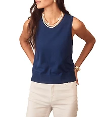 J.McLaughlin Opal Knit Crew Neck Sleeveless Coordinating Tank