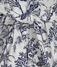 J.McLaughlin Orla Printed Shirt collar Long Sleeve Tie Waist Dress