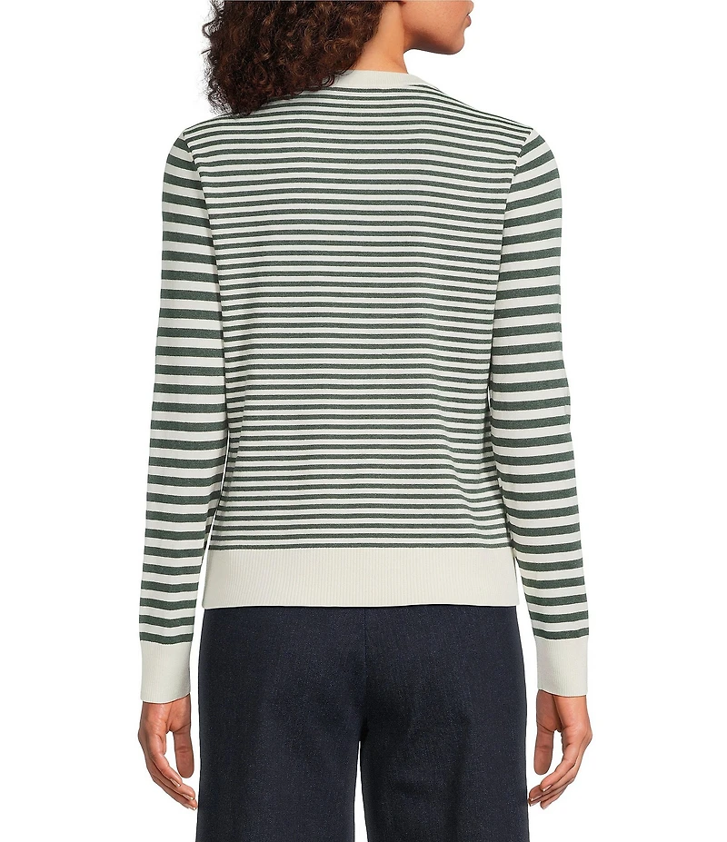 J.McLaughlin Poet Stripe Crew Neck Long Sleeve Sweater