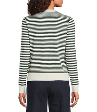 J.McLaughlin Poet Stripe Crew Neck Long Sleeve Sweater