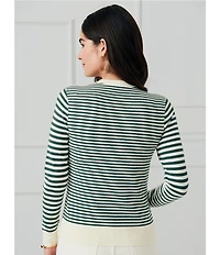 J.McLaughlin Poet Stripe Crew Neck Long Sleeve Sweater