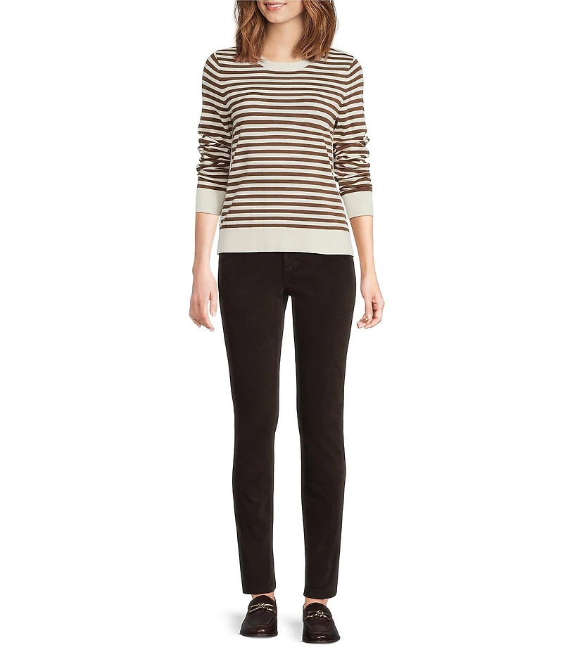 J.McLaughlin Poet Stripe Crew Neck Long Sleeve Sweater