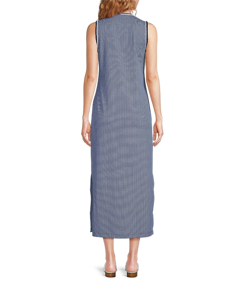 J.McLaughlin Primavera Knit Keyhole Crew Neck Sleeveless Midi Dress