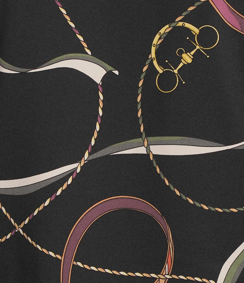 J.McLaughlin Signature Printed Knit Crew Neck 3/4 Sleeve Tee