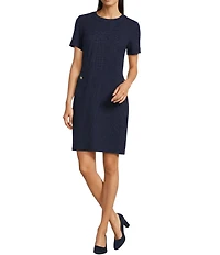 J.McLaughlin Talese Round Neck Cap Sleeve A-Line Dress