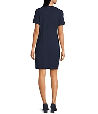 J.McLaughlin Talese Round Neck Cap Sleeve A-Line Dress