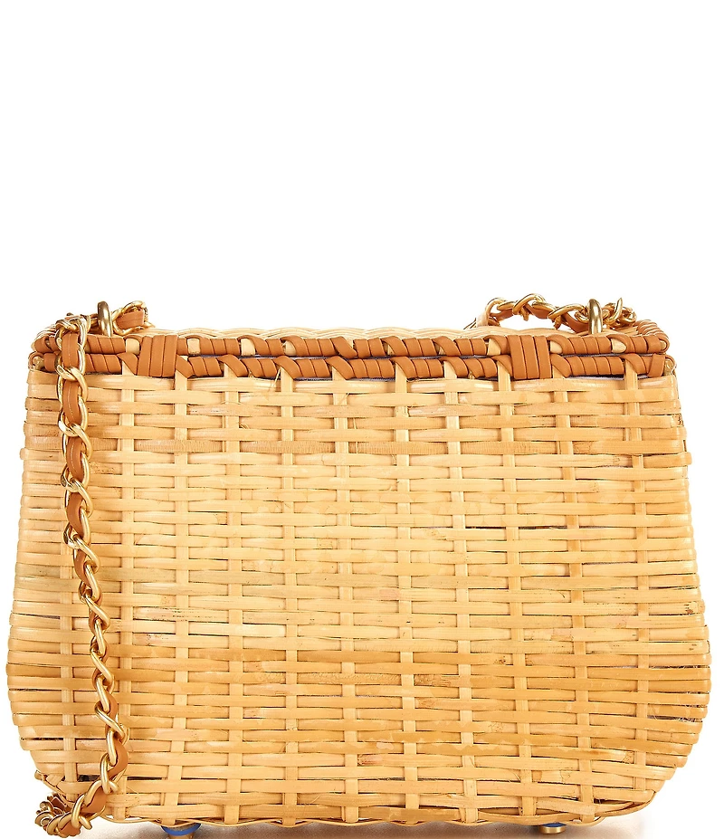 J.McLaughlin Waverly Wicker Convertible Leather Chain Crossbody Bag